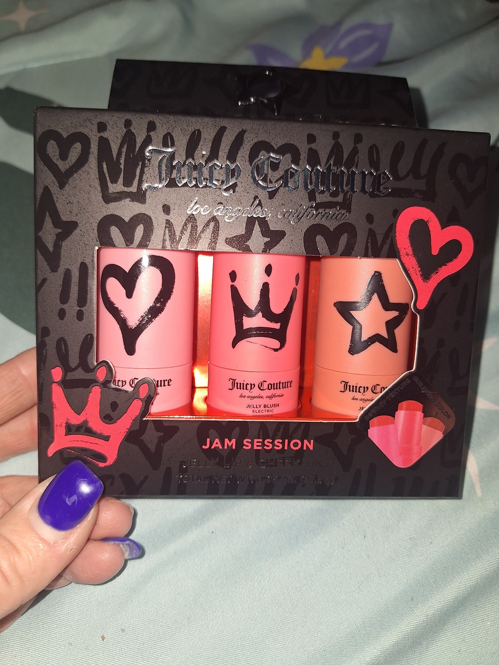 Juicy Couture Jam Session Lip & Cheek Trio — Pink, Coral, Peach